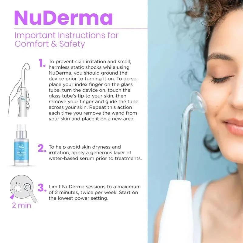 NuDerma Professional High Frequency Facial Wand