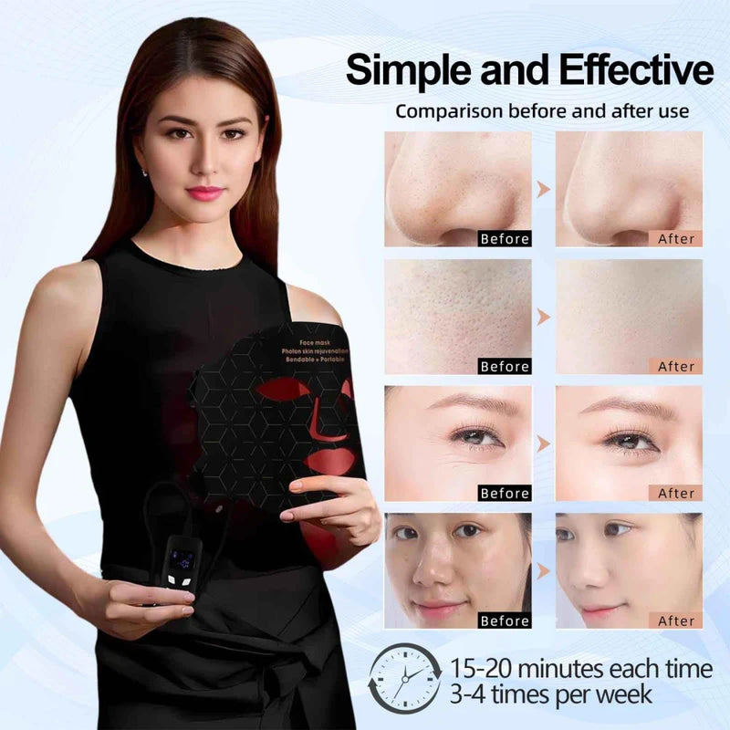 Portable LED Face Mask Light Therapy